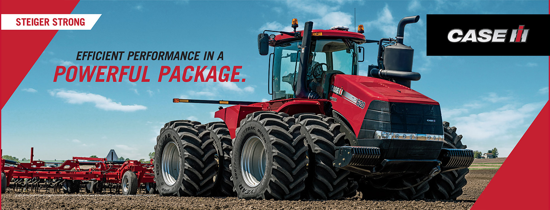 Efficient performance in a powerful package. Steiger Strong ad.
